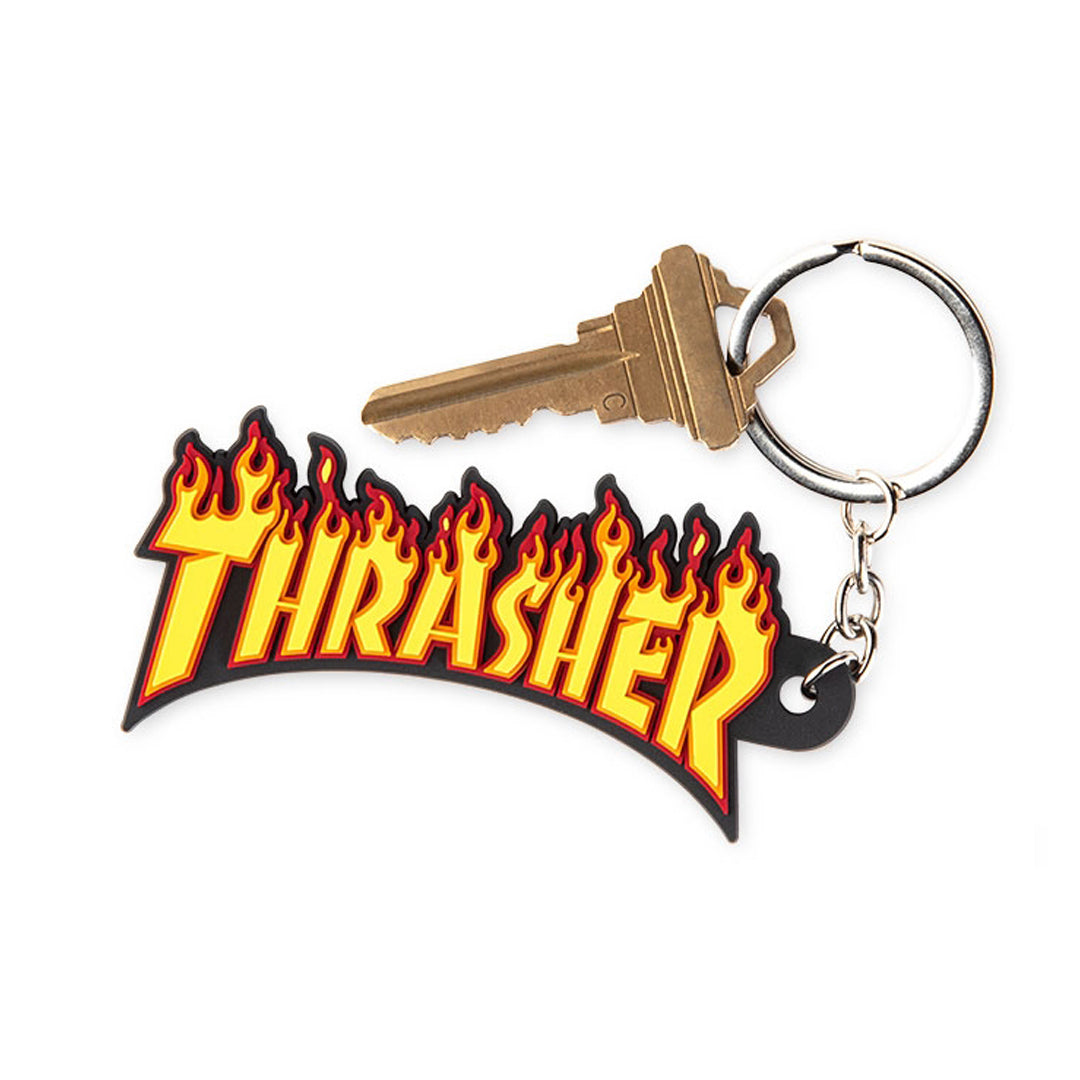 Thrasher Flame Key Chain