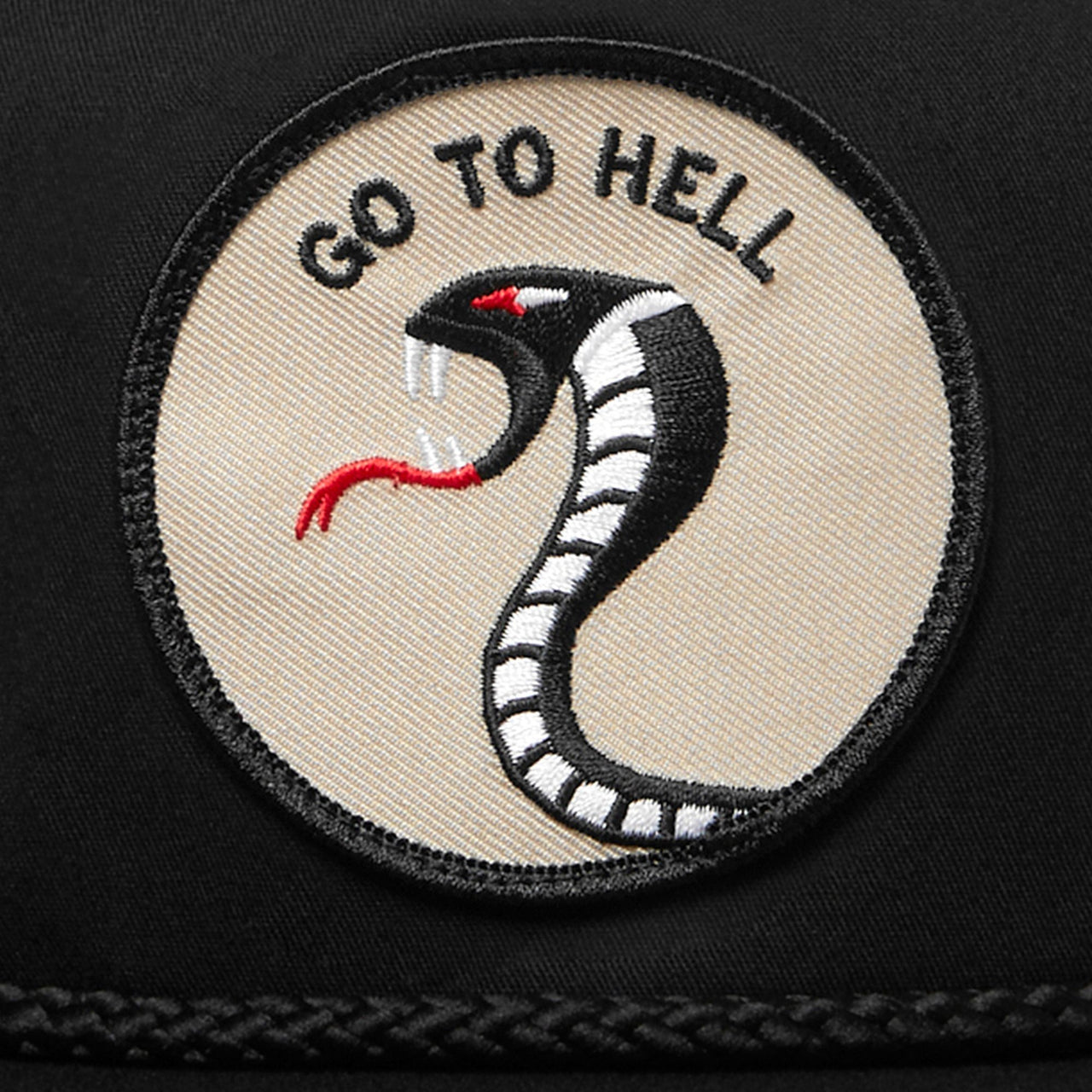 Crawling Death Go To Hell Snake Cap Black