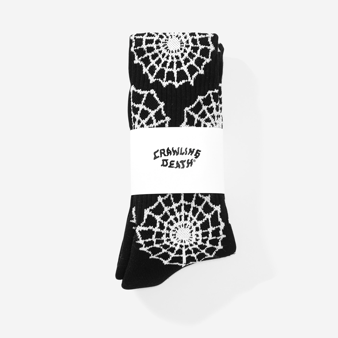 Crawling Death Web Socks Black