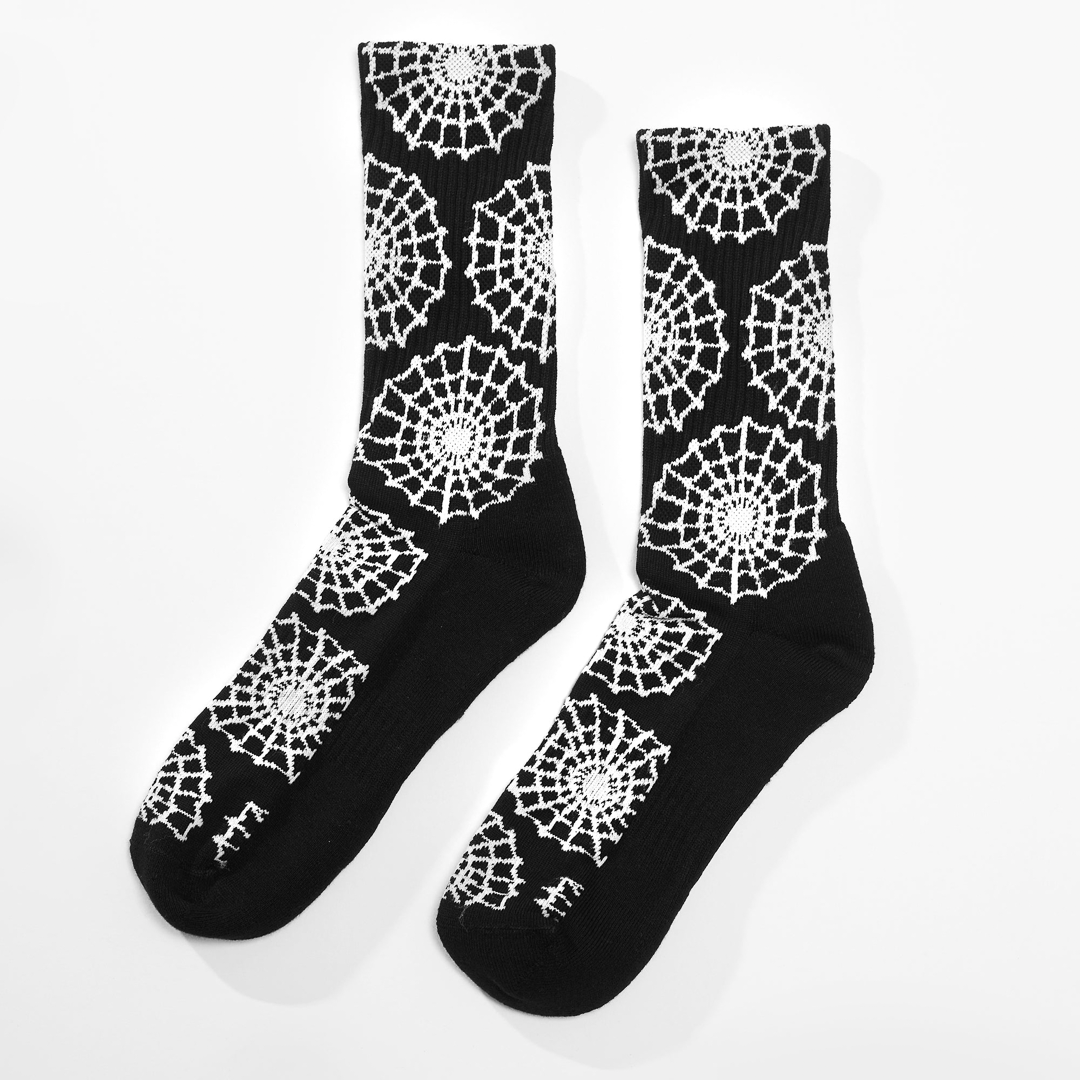 Crawling Death Web Socks Black