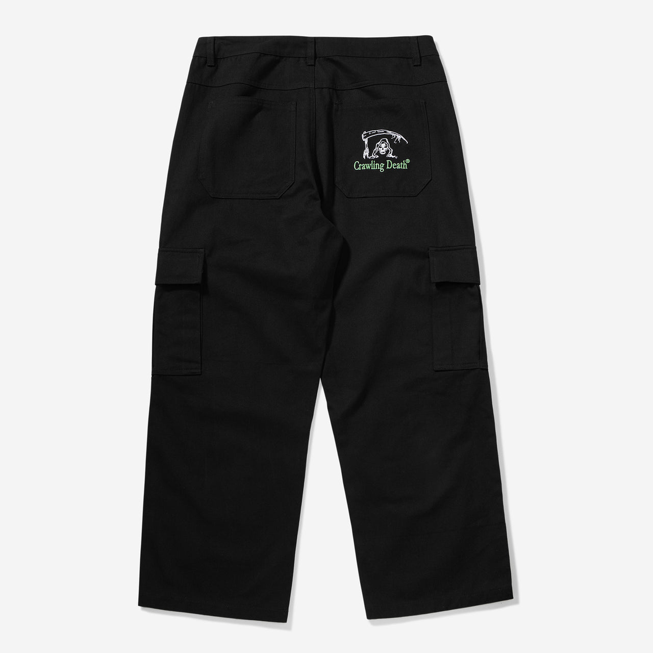 Crawling Death Reaper Logo Cargo Pants Black