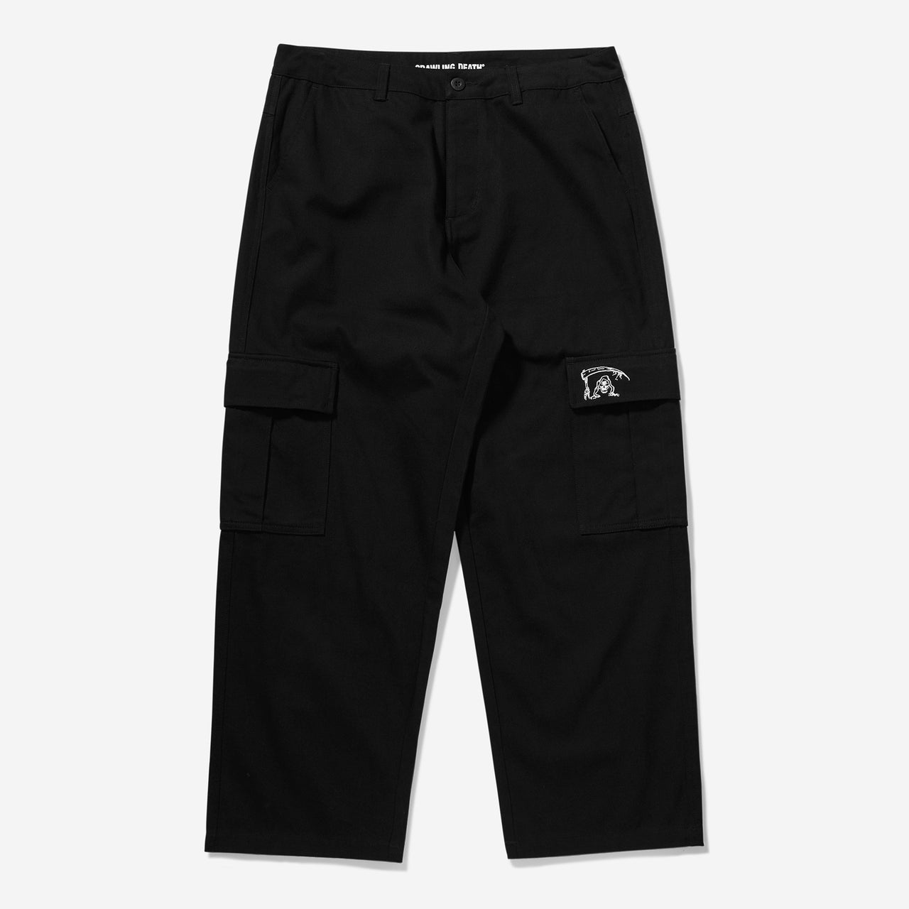 Crawling Death Reaper Logo Cargo Pants Black