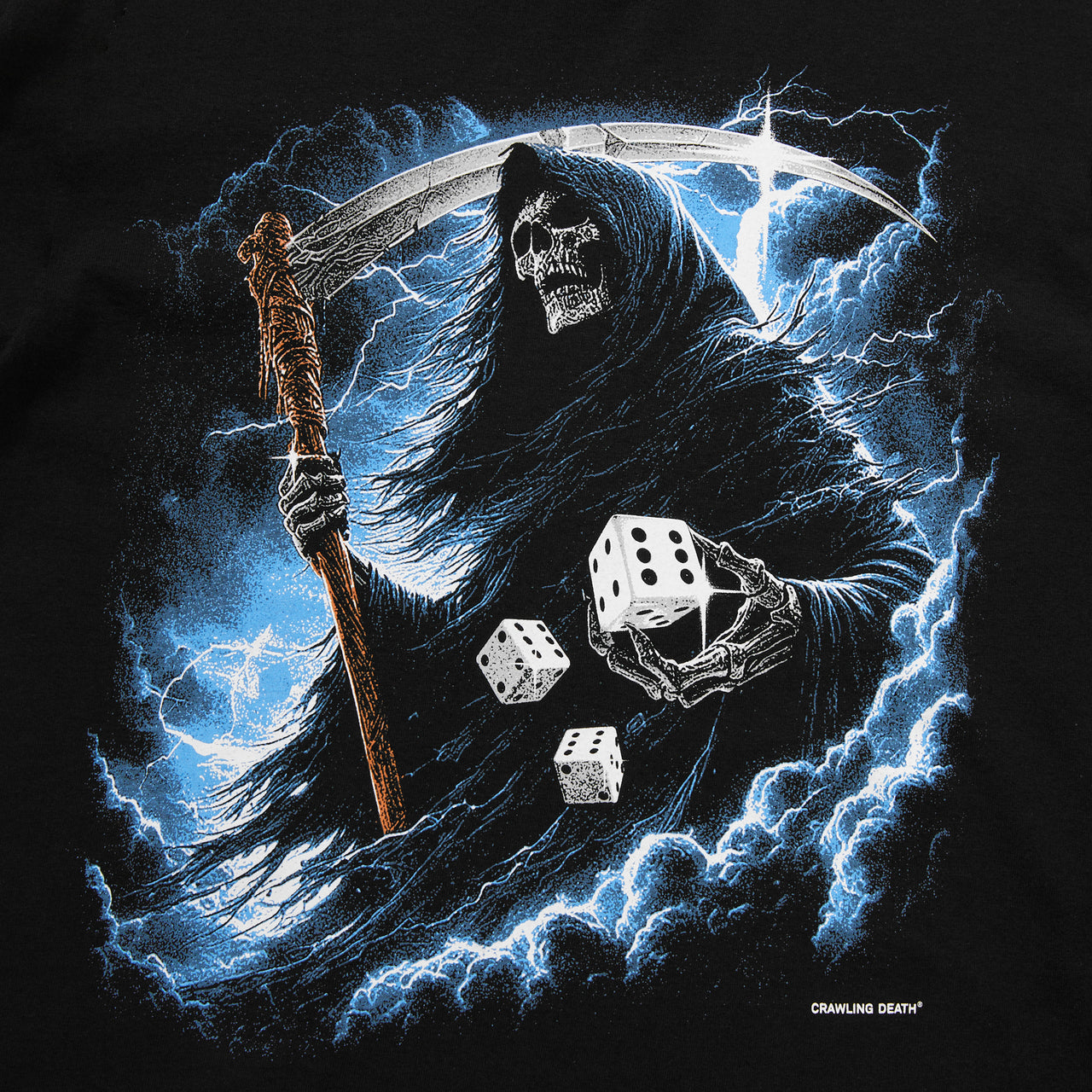 Crawling Death Dice Reaper T-Shirt Black