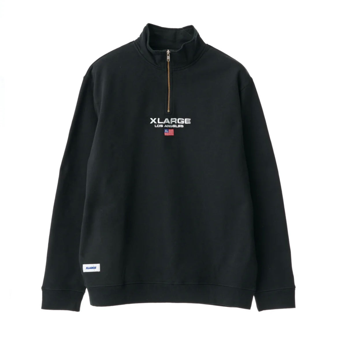 XLARGE Quarter Zip Crew Pigment Black