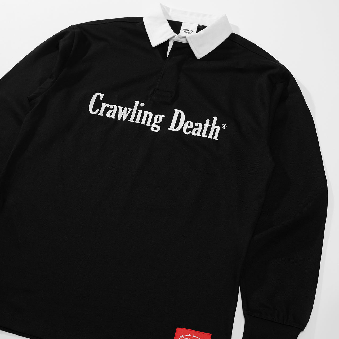 Crawling Death Embroidered Logo Rugby Shirt