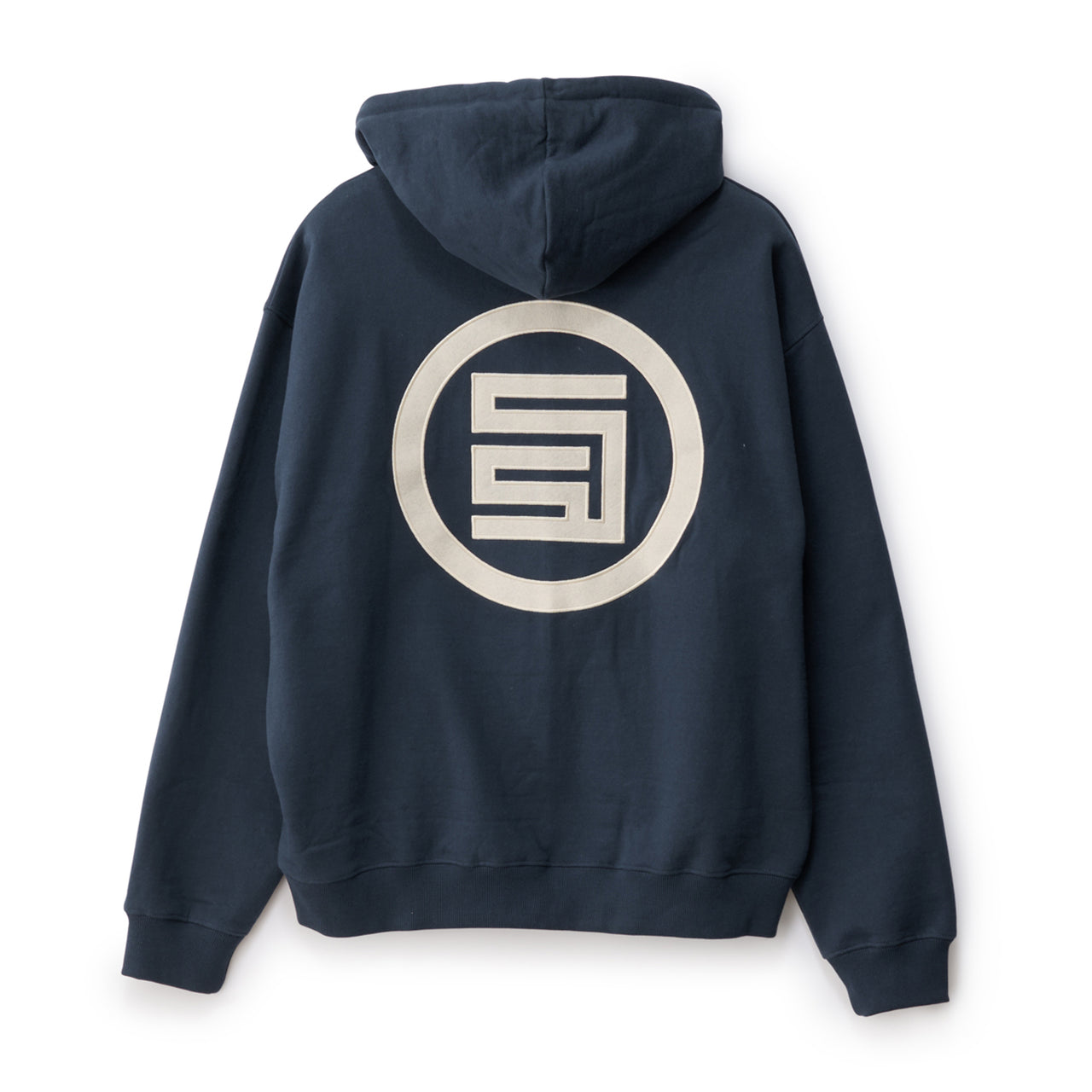 S/Double Applique Zip Through Hood Navy