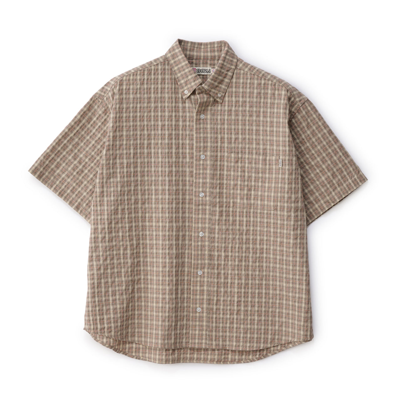 S/Double Yard Plaid S/S Shirt Orange