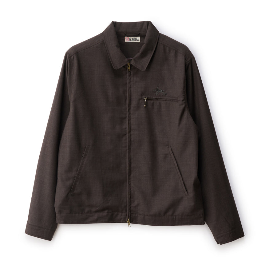 S/Double Gaberdine Zip Jacket Brown