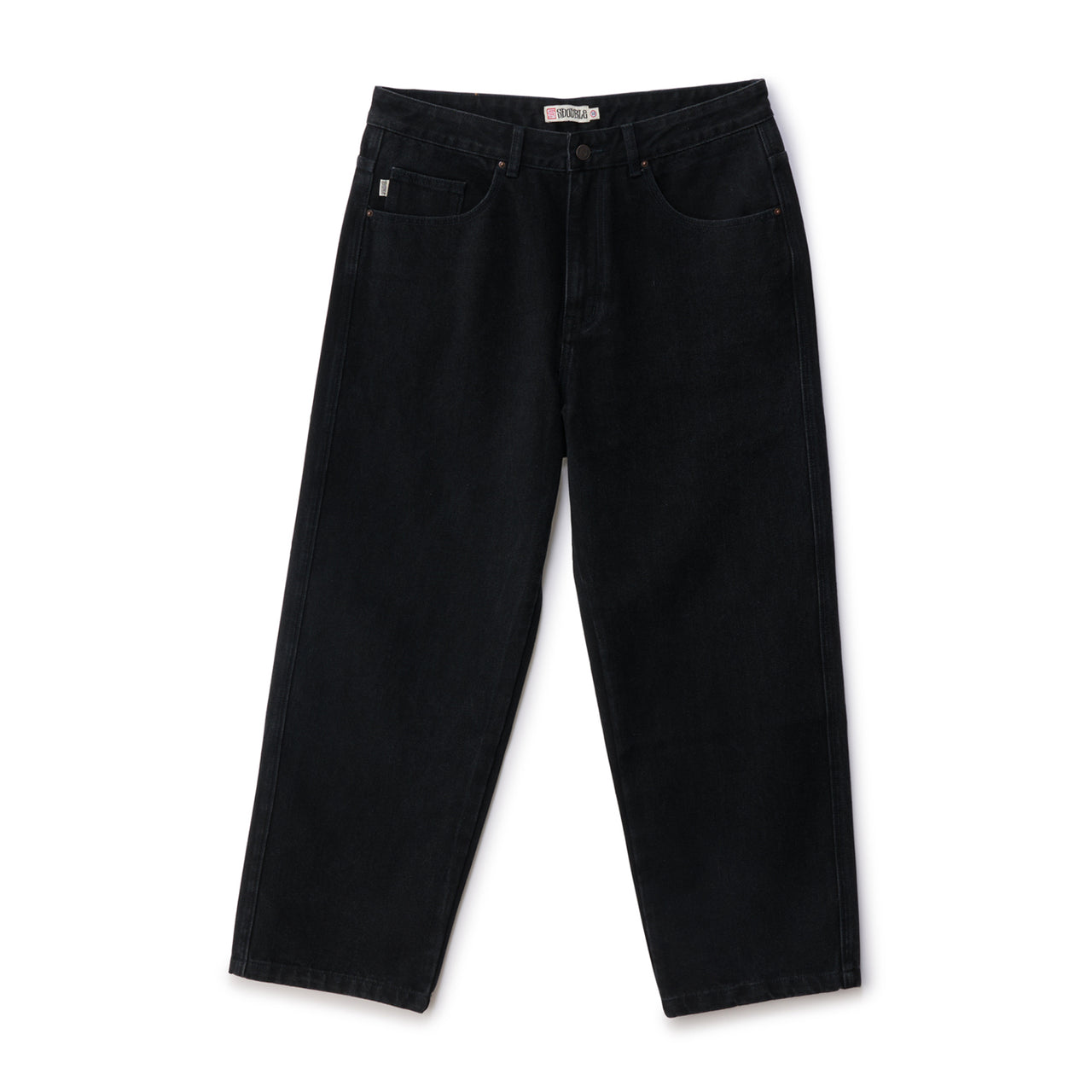 S/Double Embroidered Denim Standard Jean Black Wash