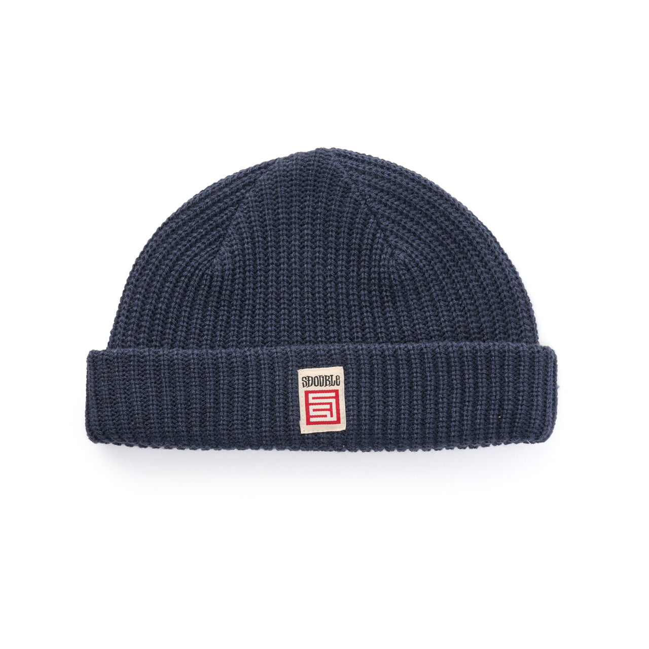 S/Double Red Cube Low Beanie Washed Navy