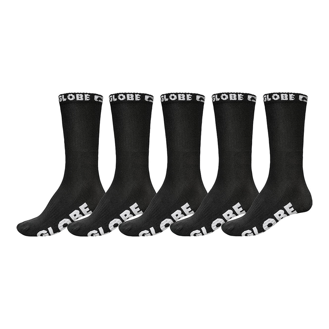 Globe Blackout Crew Sock 5pk Black