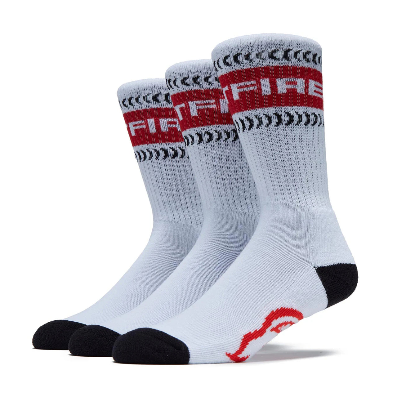 Spitfire Classic 87 Bighead Sock White, Black & Red 3Pack