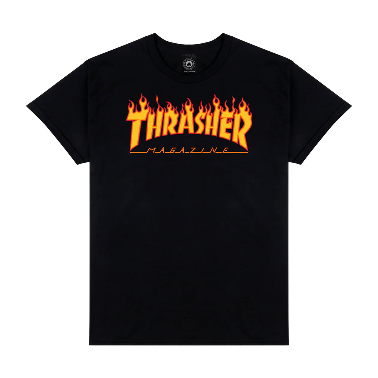 Thrasher Flame Logo Tee Black