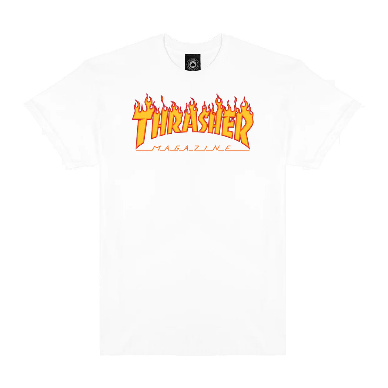 Thrasher Flame Logo Tee White