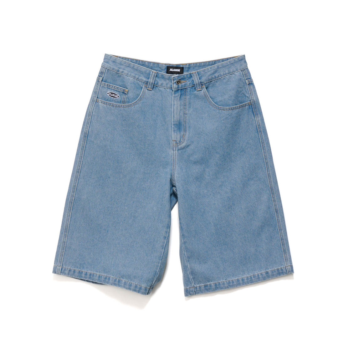 XLARGE Baggy Bull Denim 91 Shorts Mid Blue