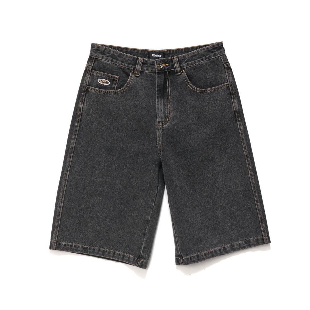 XLARGE Baggy Bull Denim 91 Shorts Washed Black