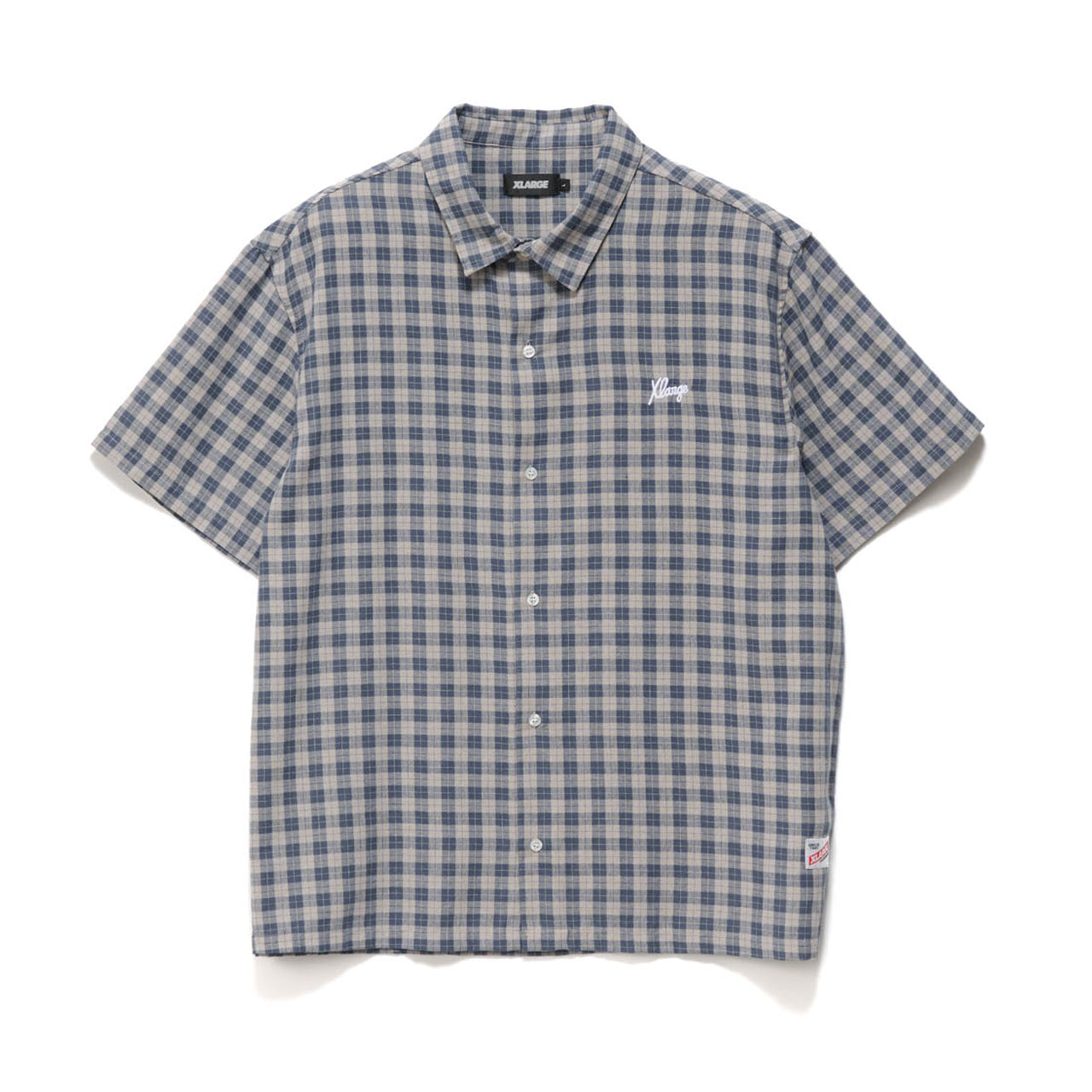 XLARGE Oxford Script S/S Shirt Navy/Tan