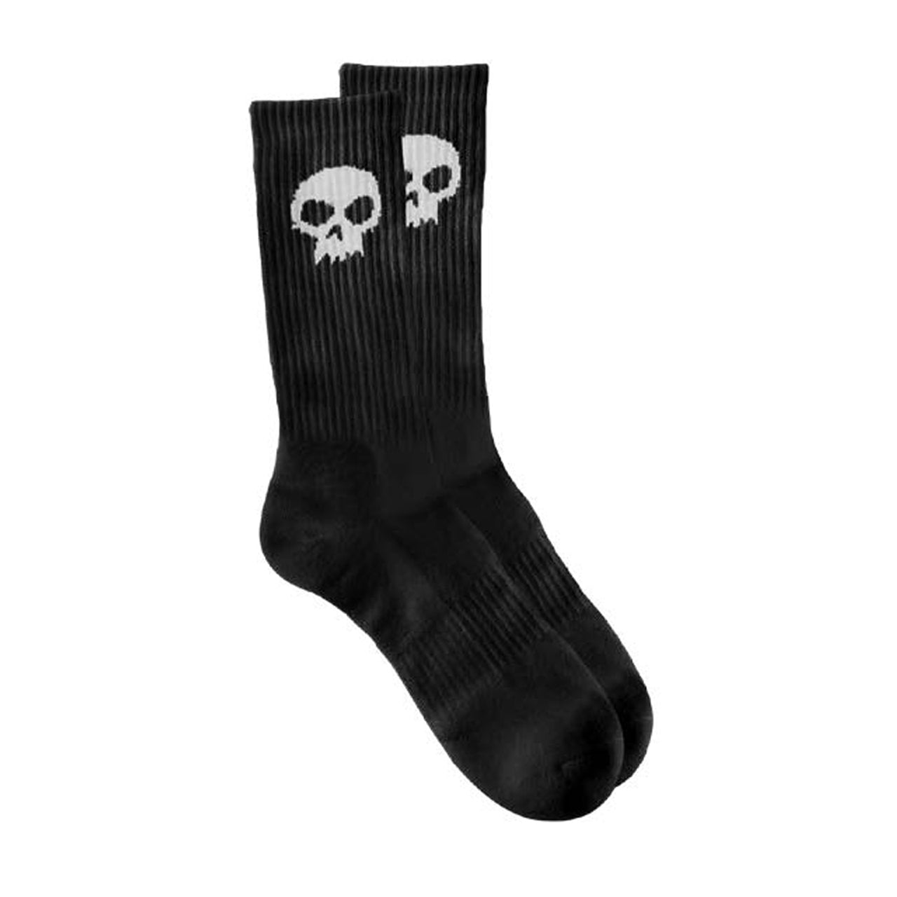 Zero Skull Crew Socks Black