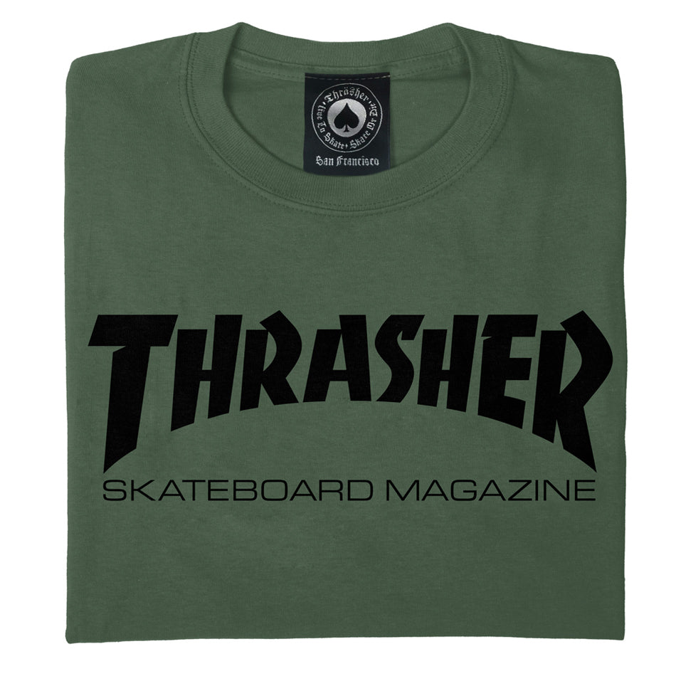 Thrasher Skate Mag Tee Army Green