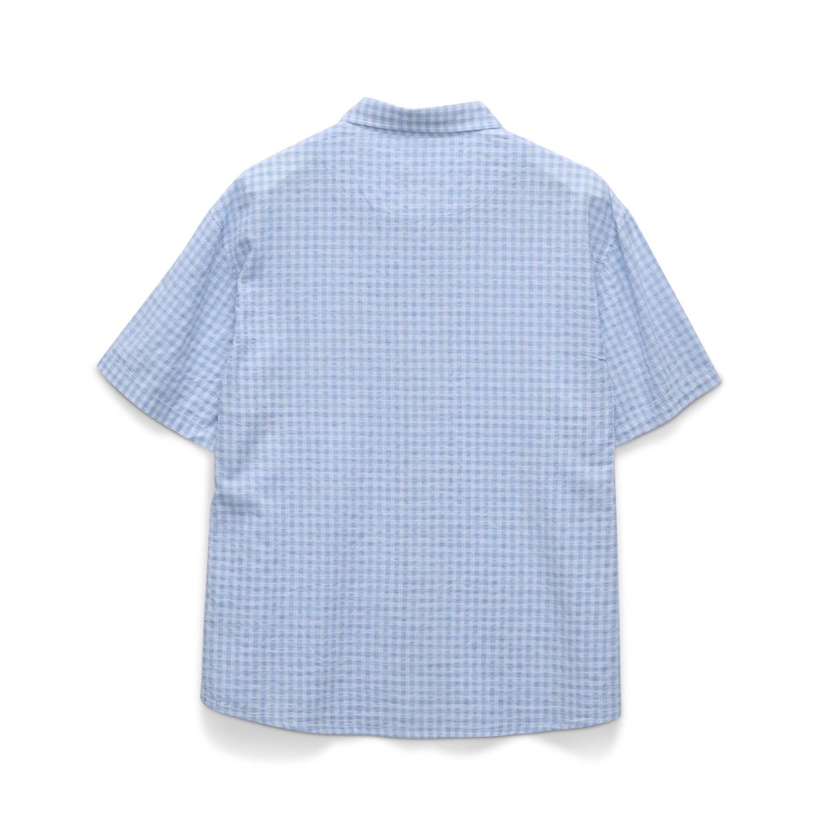 S/DOUBLE Card Check S/S Shirt Blue