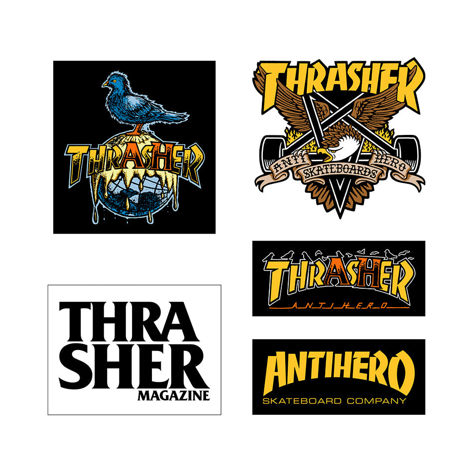 Thrasher x Anti Hero Sticker 5pk