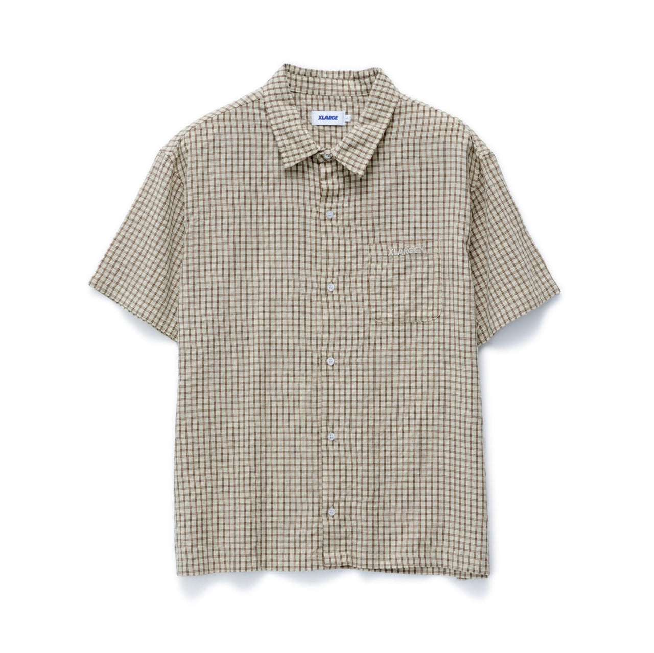 XLARGE Cab Check SS Shirt Tan