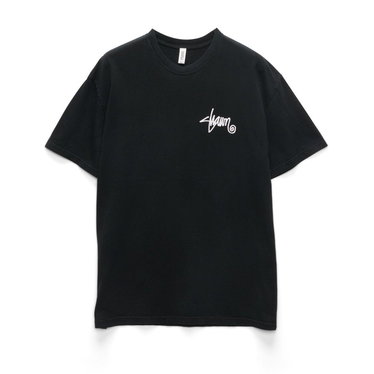 S/DOUBLE Roots Dot Tee Washed Black