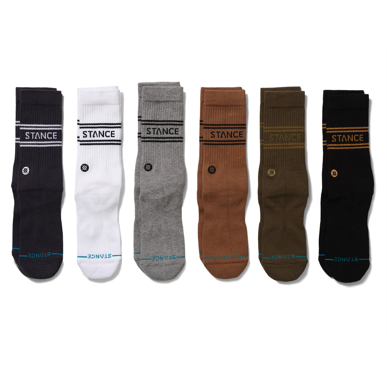 Stance Basic Crew Socks 6pk Multi Colour