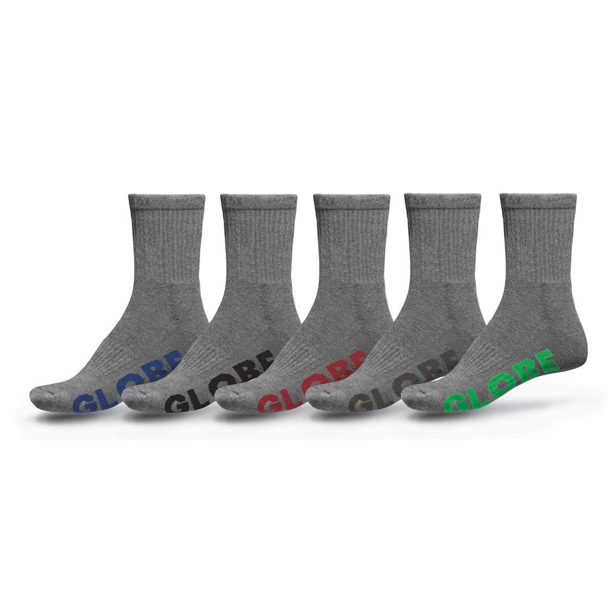 Globe Youth Stealth Crew Sock 5pk Grey