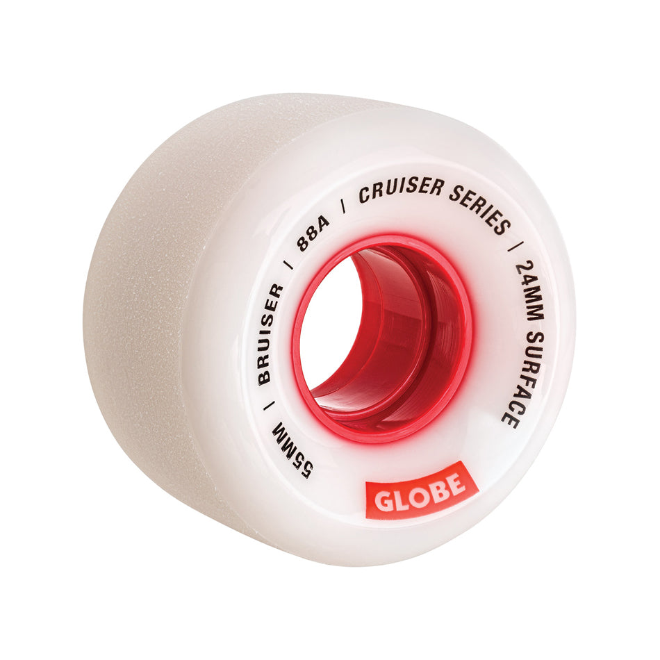 Globe Bruiser Cruiser Wheel White/Red 55mm