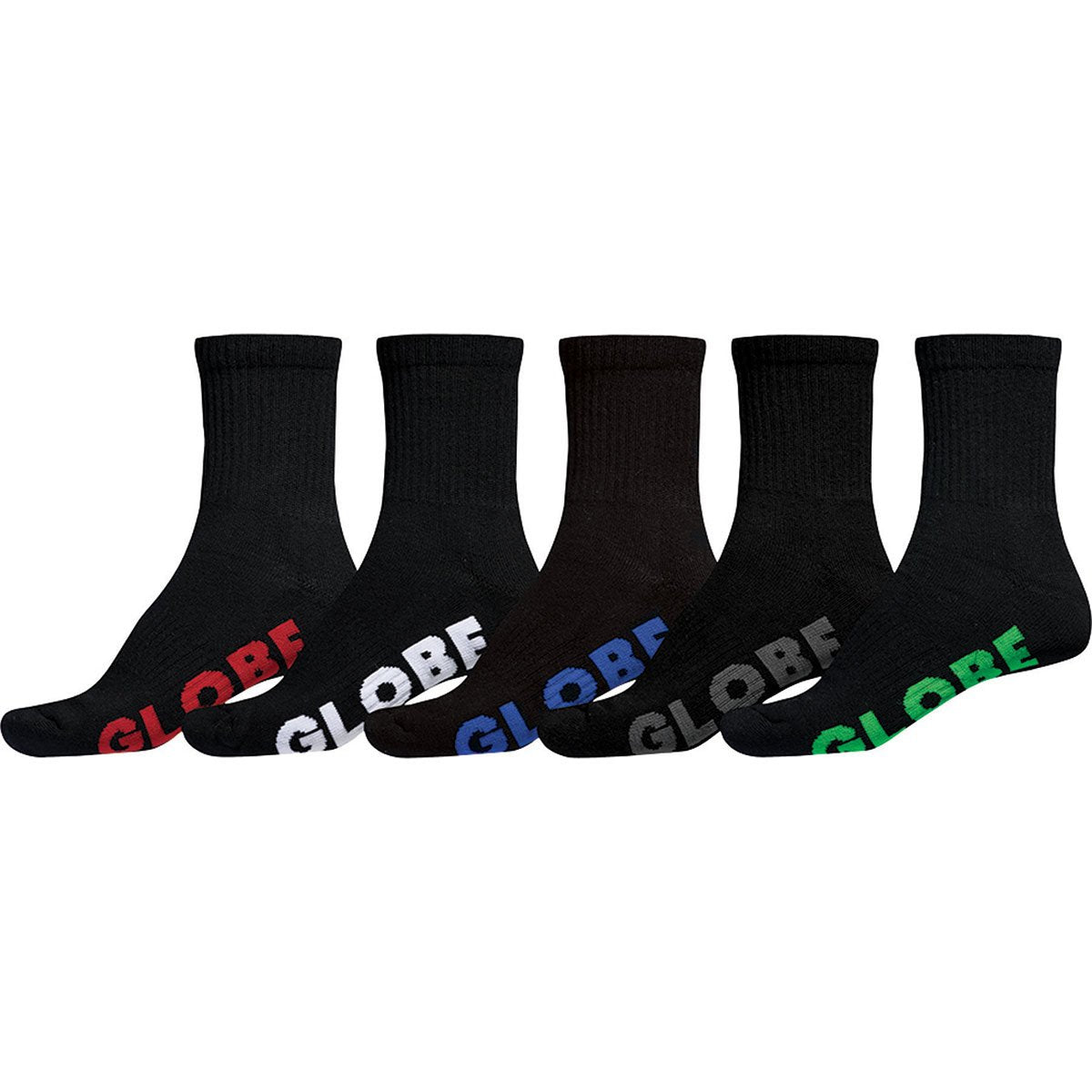 Globe Youth Stealth Crew Sock 5pk Black