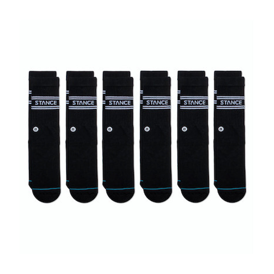 Stance Basic Crew Socks 6pk Black