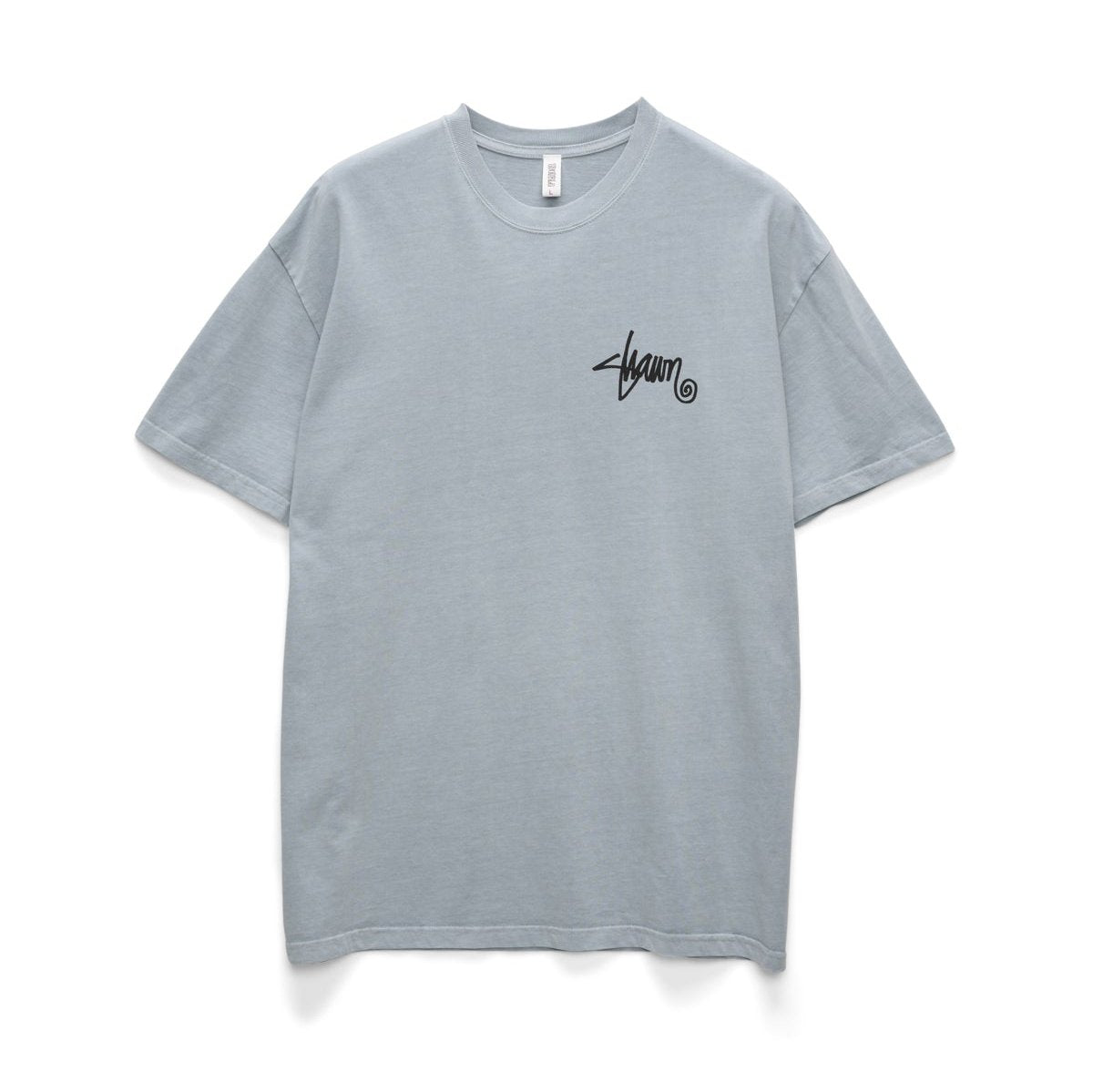 S/DOUBLE Roots Dot Tee Washed Steel