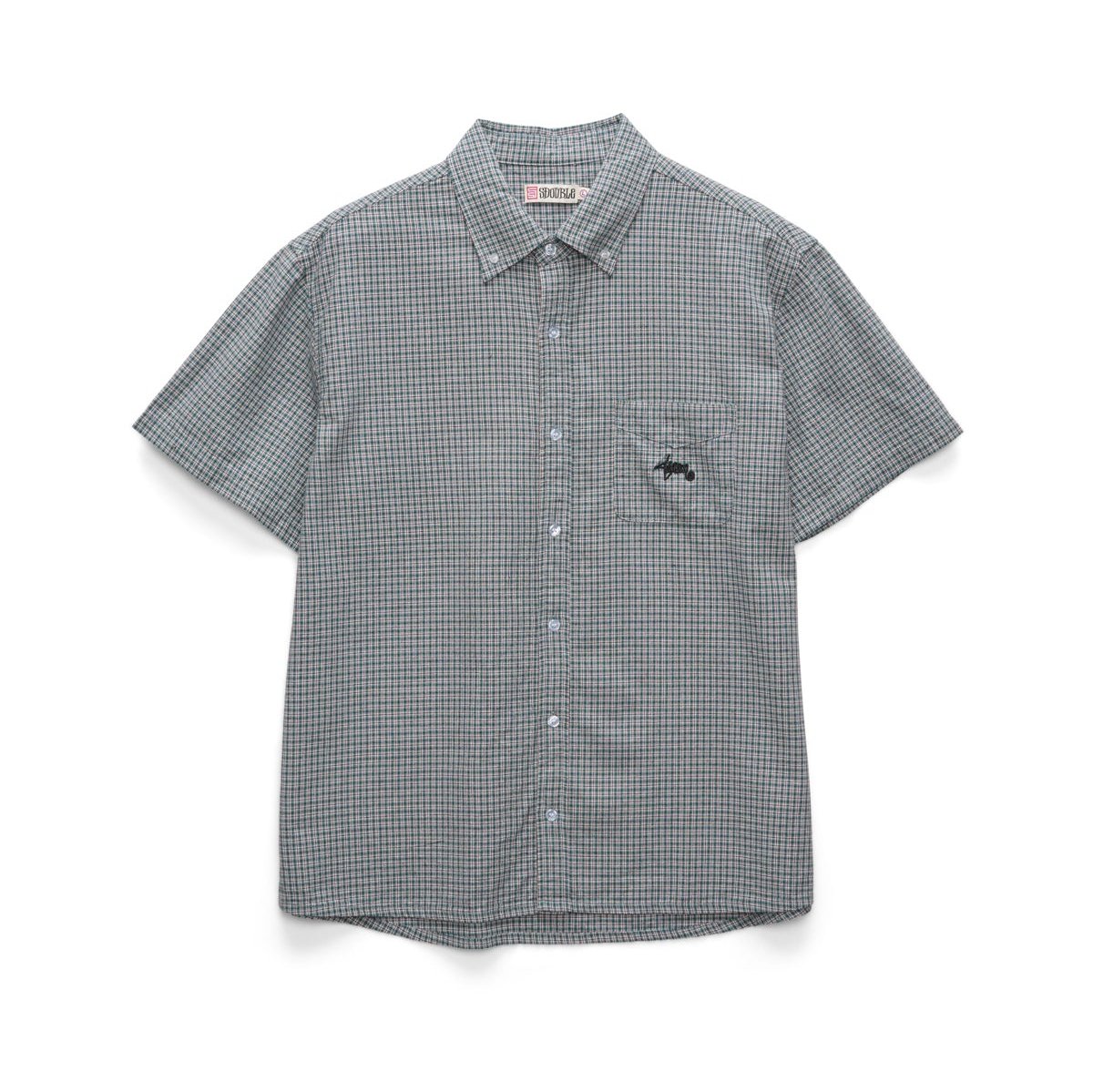 S/DOUBLE Oxford Classic S/S Shirt Pool Blue Check